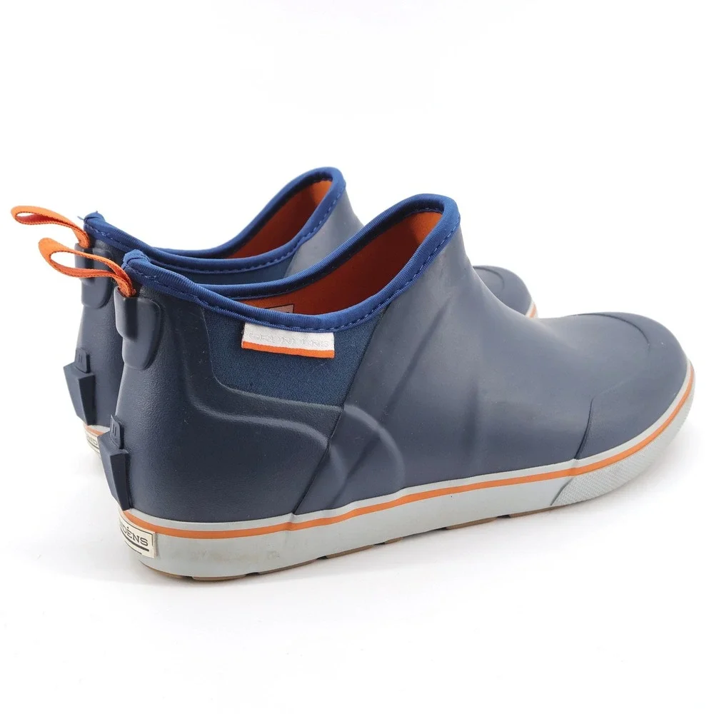 Grundens Deck Boss Slip On Waterproof Ankle Boots Anchor Blue Mens 11